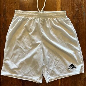Boys Soccer Shorts - Adidas - White - Size M
